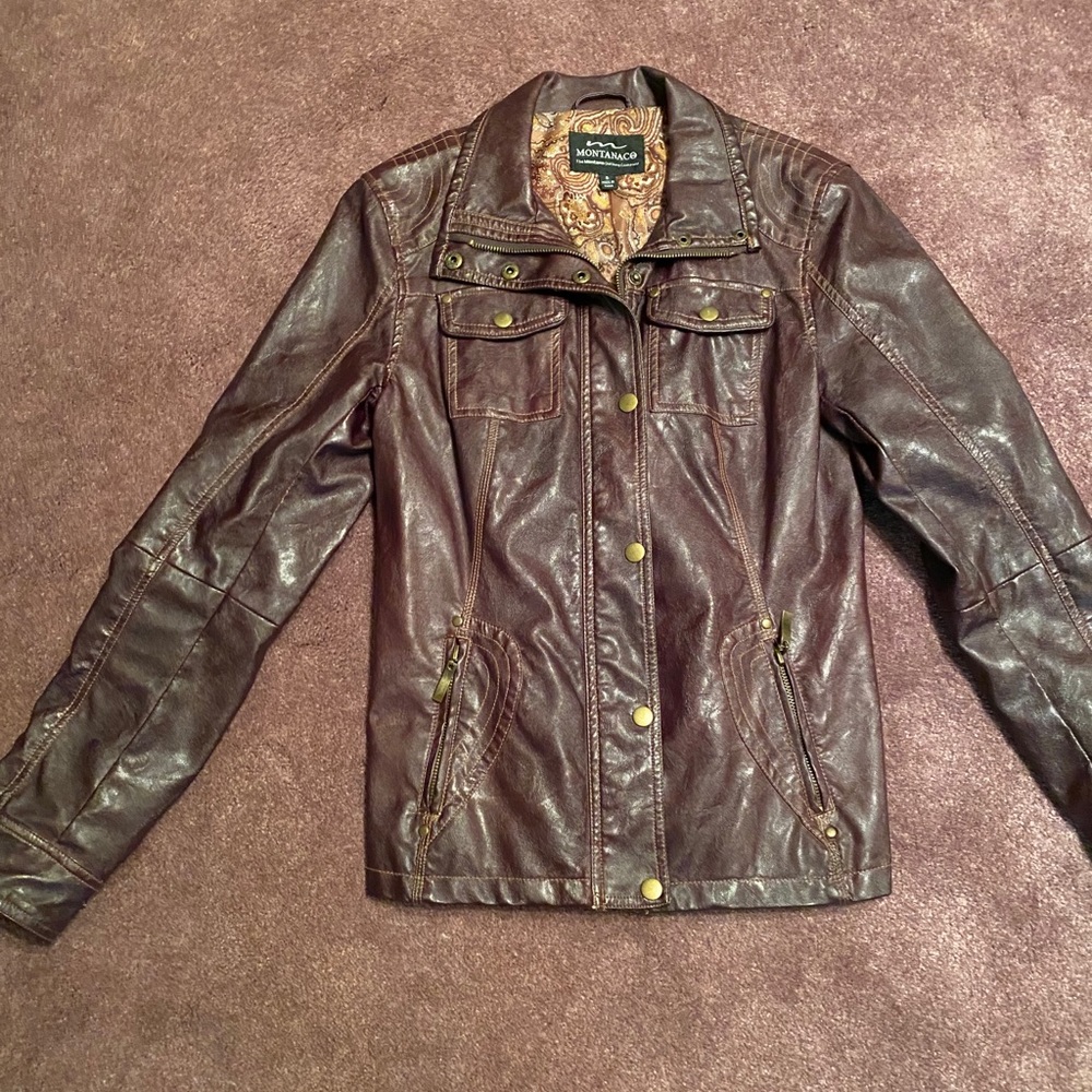 COPY - Montana Clothing Company brown leather jac…